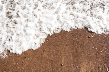 Wave on the beach background texture