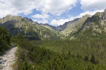 View on mountain Peaks and alpine Landscape of the High Tatras, Slovakia