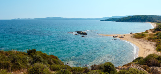 Summer sea coast (Halkidiki, Greece).