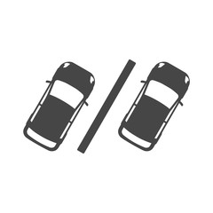 Cars in the parking lot, Parking icon