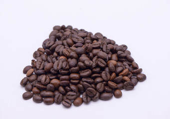Coffee bean on white background