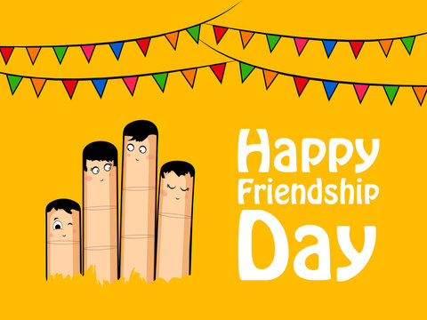 Illustration of Friendship Day background