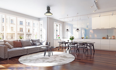 Modern kitchen interior