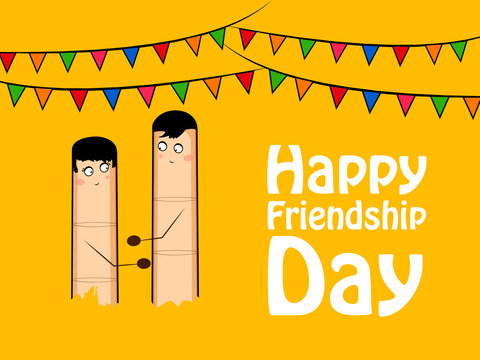 Illustration of Friendship Day background