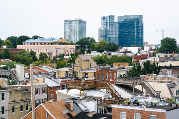 View of Federal Hill and Harbor East, in Baltimore, Maryland