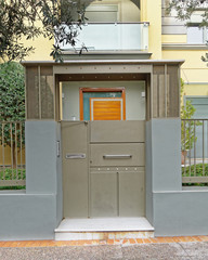 Athens Greece, contemporary house entrance