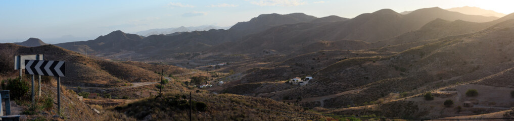 Obraz premium Evening hills in Mazarron outskirts (Murcia, Spain).