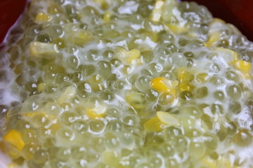 delicious  tapioca pearls sweet food in thaifood