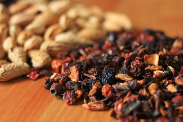 Nuts and herbal tea
