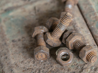 rusty nut and bolt