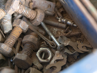 rusty nut and bolt
