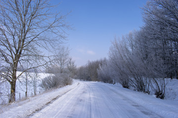 Zima na Mazurach, Gołdap, Polska