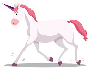 Cute pink and purple unicorn