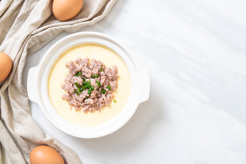 steamed egg with minced pork