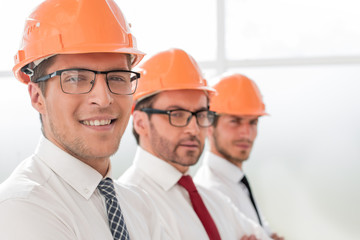 close up.group of professional architects