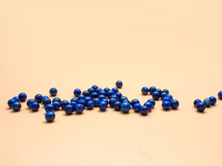 natural lapis lazuli on Orange background