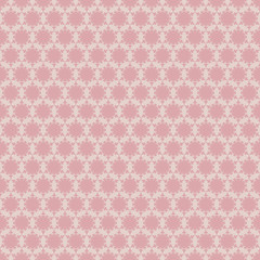 abstract seamless pattern. Pink snowflakes