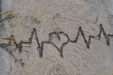 The picture of EKG on the road