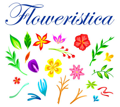Flower Elements Vector set