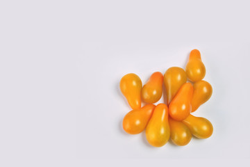 Tomatoes on a white background