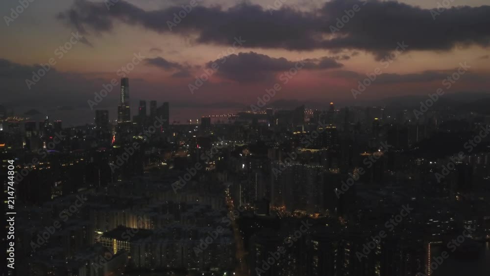 Poster communication and networking concept with cityscape on background