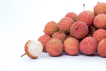 litchi with white background