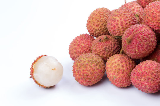 litchi with white background