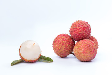litchi with white background