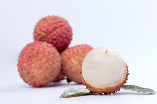 litchi with white background