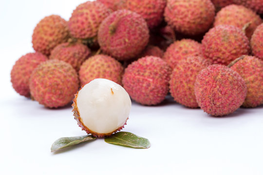 litchi with white background