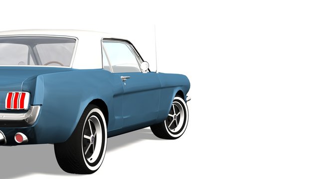 Fototapeta blue Classical Sports Car