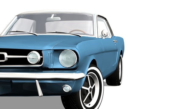 Fototapeta blue Classical Sports Car