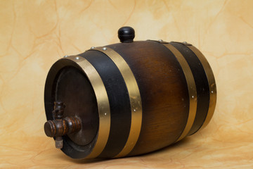 Old wine oak barrel