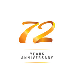 Obraz premium 72 years golden anniversary celebration logo , isolated on white background