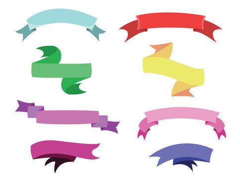 Banner Ribbon Vector set