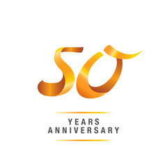 50 years golden anniversary celebration logo , isolated on white background