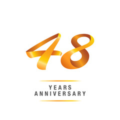 48 years golden anniversary celebration logo , isolated on white background