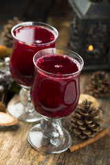 Homemade warming berry drink