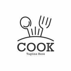 Spoon and Fork Logo Design For Restaurant Logo