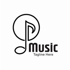 Minimalist Music Logo Design Concept