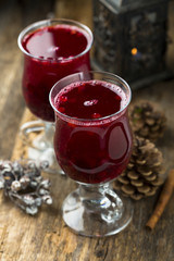 Homemade warming berry drink