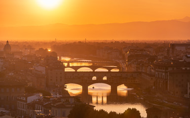 Obraz premium Italy Florence Tuscany Summer Sundown