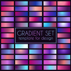 Multicolored bright gradient set. Template for design. - 214749402