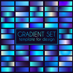 Multicolored bright gradient set. Template for design.