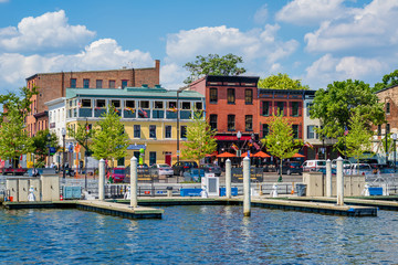 View of the Fells Point Waterfront, in Baltimore, Maryland