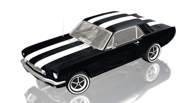 Fototapeta black Classical Sports Car