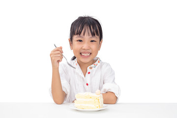 Asian Little Chinese girl celebrating birthday