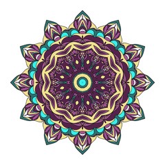 Decorative Cicle Vector Shapes. Floral mandala. Vector illustration
