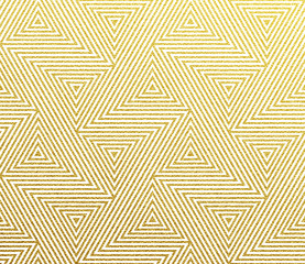 Motif géométrique des lignes de grille de mosaïque de triangle sans soudure pailleté doré. Texture abstraite de feuille d& 39 or de vecteur avec le modèle