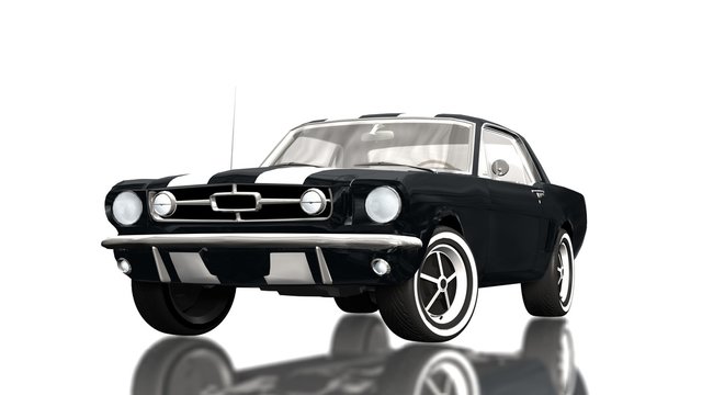 Fototapeta black Classical Sports Car